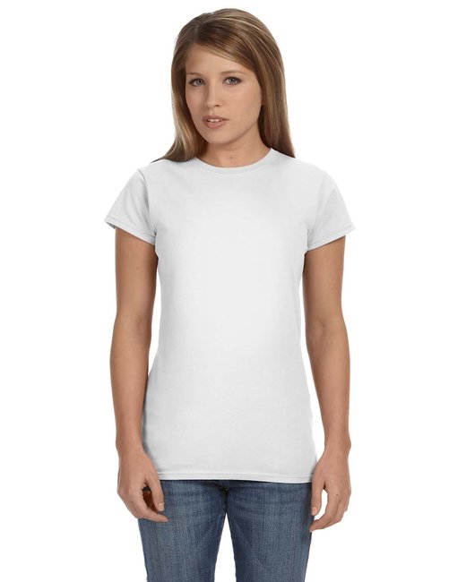G640L Gildan Womens tee in White (14pcs Full Color DTG)