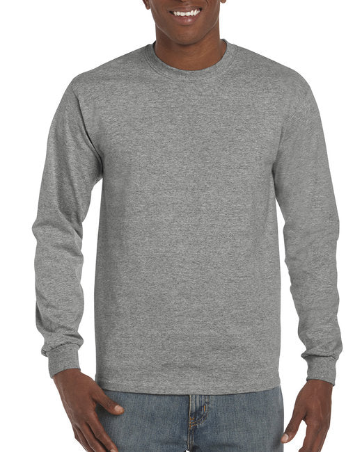 h400 Gildan Hammer Longsleeve Tee in Graphite Heather (10pcs Full Color DTG print)