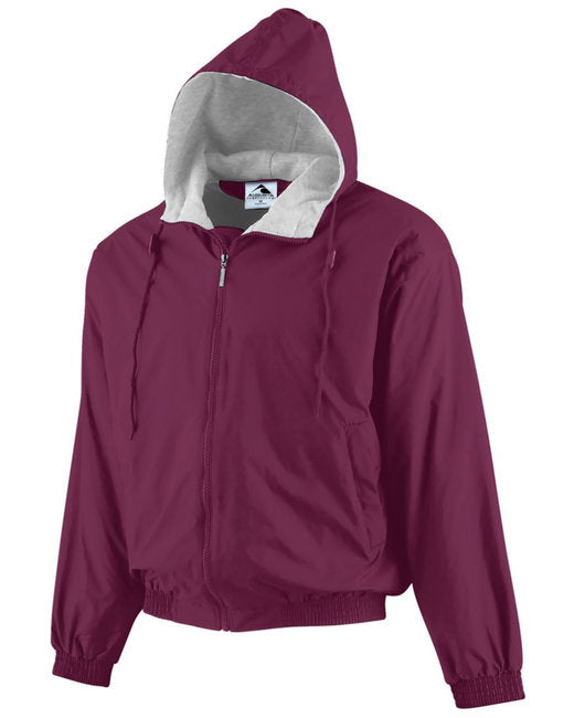 3280 Augusta Sportswear Hooded Fleece lined Jacket in Maroon (20pcs embroidery)