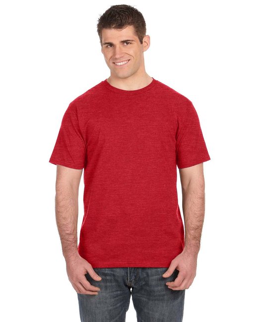 980 Anvil Lightweight Tee in Heather Red (11pcs 2 color screenprint)